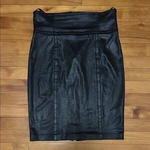 Faux Leather Black Pencil Skirt Skirt